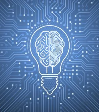 Creative Cybernetic Brain Illustrazione stock