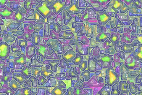 Creative cybernetic optic pattern digital art texture or background 스톡 일러스트