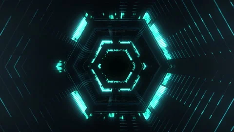 Creative cyberspace background of a digital tunnel. Video stock 132000312