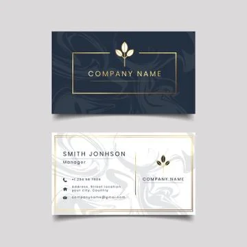 Creative dark textured modern clean business card design Stock Illustration