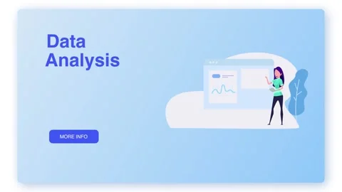 Creative Data Analysis Illustration with Modern Design Elements Video stock 341920115
