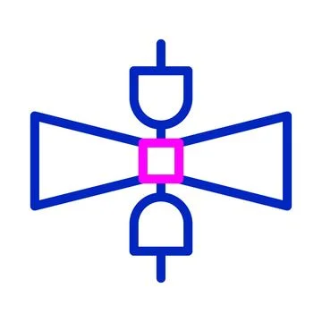 Creative Data Connection Icon Style Illustration Illustrazione stock