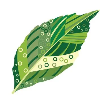 Creative decorated leaf Stock Illustration