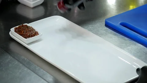 Creative Decoration of the Dish Video stock 132167780