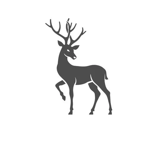 Creative deer silhouette vector Stock Illustration