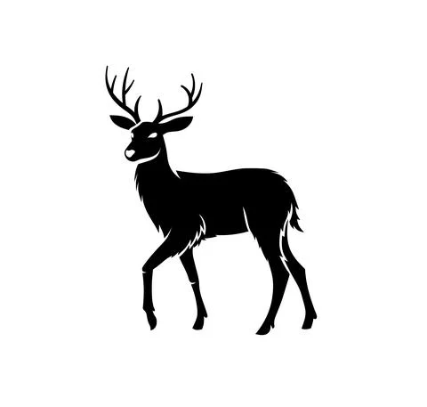 Creative deer silhouette vector Stock Illustration