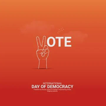 Creative Democracy Day ads design. International Day of Democracy, Celebrat.. Stock Illustration