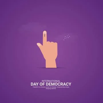 Creative Democracy Day ads design. International Day of Democracy, Celebrat.. Stock Illustration