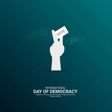 Creative Democracy Day ads design. International Day of Democracy, Celebrat.. Stock Illustration