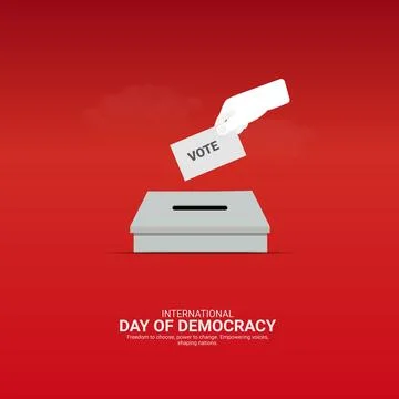 Creative Democracy Day ads design. International Day of Democracy, Celebrat.. Stock Illustration
