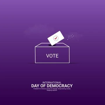 Creative Democracy Day ads design. International Day of Democracy, Celebrat.. Stock Illustration