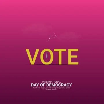 Creative Democracy Day ads design. International Day of Democracy, Celebrat.. Stock Illustration