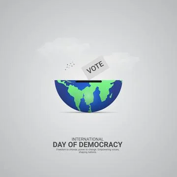 Creative Democracy Day ads design. International Day of Democracy, Celebrat.. Stock Illustration
