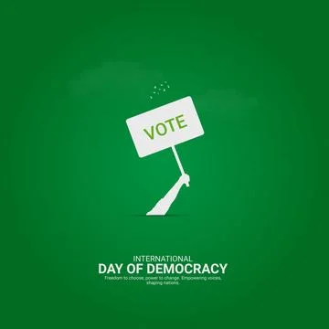 Creative Democracy Day ads design. International Day of Democracy, Celebrat.. Stock Illustration