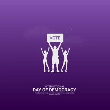 Creative Democracy Day ads design. International Day of Democracy, Celebrat.. Stock Illustration