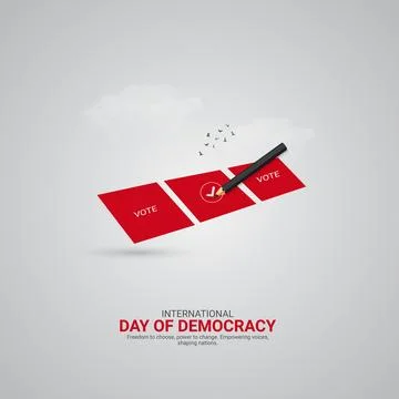Creative Democracy Day ads design. International Day of Democracy, Celebrat.. Stock Illustration