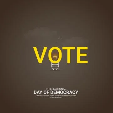 Creative Democracy Day ads design. International Day of Democracy, Celebrat.. Stock Illustration