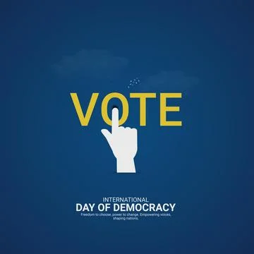 Creative Democracy Day ads design. International Day of Democracy, Celebrat.. Stock Illustration