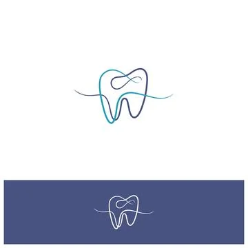 Creative Dental care clean Teeth logo design template flat style Stock Illustration