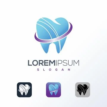 Creative Dental Logo Design Template. Dental Care Logo Concept Icon Stock Illustration