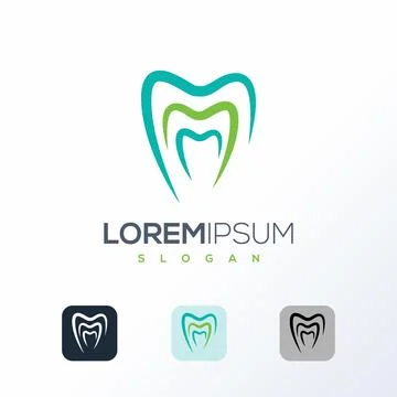 Creative Dental Logo Design Template. Dental Care Logo Concept Icon Stock Illustration