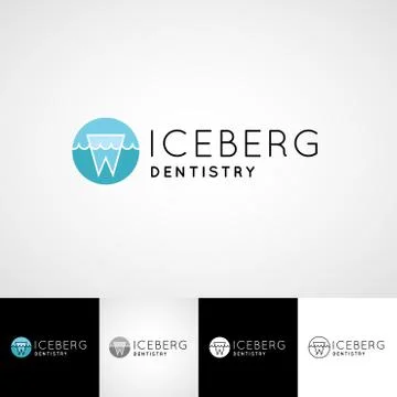 Creative dental logo template. Teethcare icon set. dentist clinic insignia Stock Illustration
