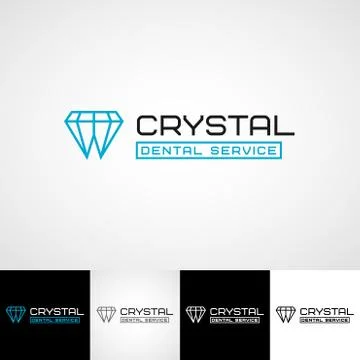 Creative dental logo template. Teethcare icon set. dentist clinic insignia Stock Illustration
