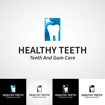 Creative dental logotype template. Teethcare vector logo set. dentist clinic Stock Illustration