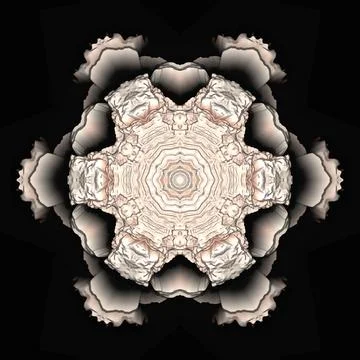 Creative design 3D concrete ornament black background	 Illustrazione stock