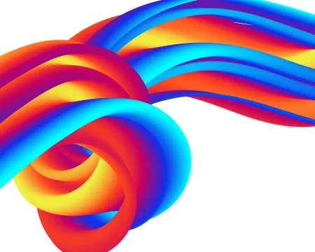 Creative design 3d flow shape. Liquid wave backgrounds. Vector illustration. Stock Illustration