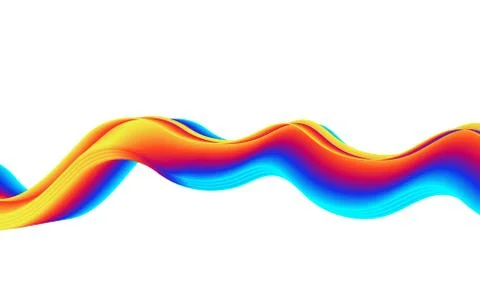 Creative design 3d flow shape. Liquid wave backgrounds. Vector illustration Stock Illustration