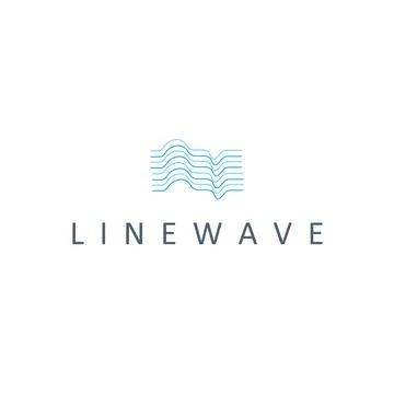 Creative Design of Abstract Ocean Wave Logo, simple minimalist 스톡 일러스트