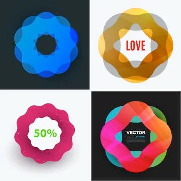 Creative design of abstract vector design elements for graphic template Stockillustratie