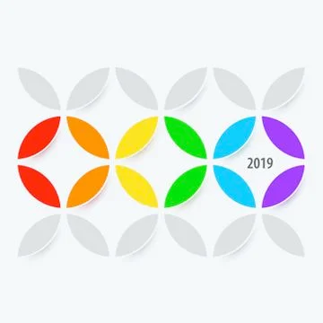 Creative design of abstract vector elements for graphic template. Modern Illustrazione stock