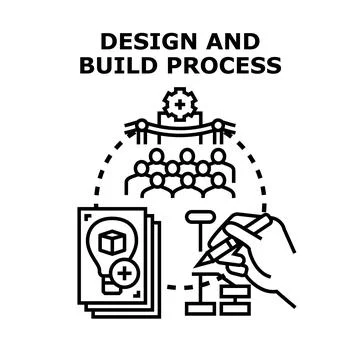 Creative design and build process planning development イラスト素材