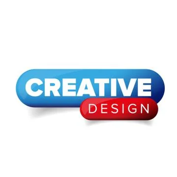 Creative Design button vector Illustrazione stock