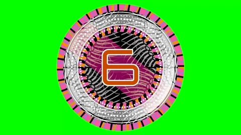 Creative design of a circular pattern with the countdown 10-0 Video stock 335072081