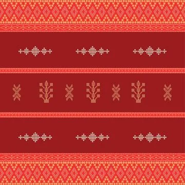 Creative design cloth Horizontal pattern. Tribal ethnic ornament seamless pat Stock Illustration