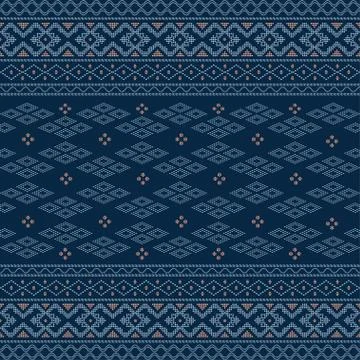 Creative design cloth pattern. Tribal ethnic ornament seamless pattern. Color Stock Illustration