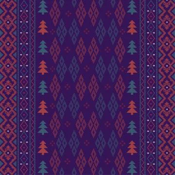 Creative design cloth pattern. Tribal ethnic ornament seamless pattern. Color Stock Illustration