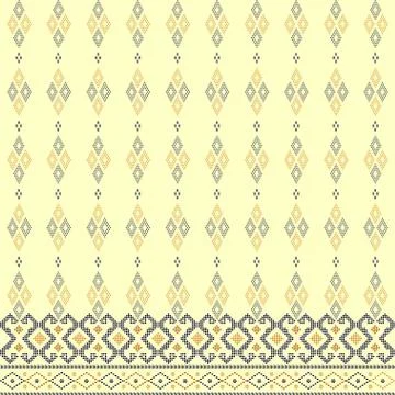 Creative design cloth pattern. Tribal ethnic ornament seamless pattern. Color Stock Illustration