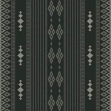 Creative design cloth vertical pattern. Tribal ethnic ornament seamless patte Stock Illustration