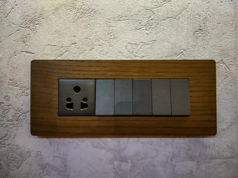 Creative design concepts and patterns for electrical switch boards Stock Photos