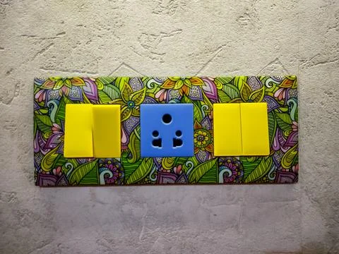 Creative design concepts and patterns for electrical switch boards 스톡 사진