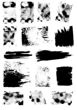 Creative design. Drawing with a brush, sponge, textile イラスト素材