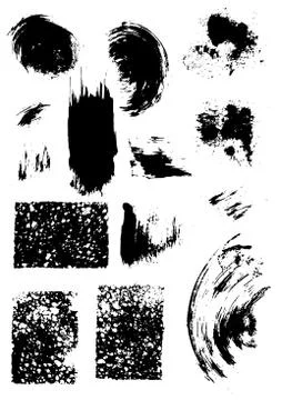 Creative design. Drawing with a brush, sponge, textile イラスト素材