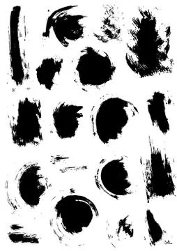 Creative design. Drawing with a brush, sponge, textile Stock Illustration