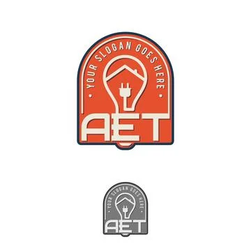 Creative design electrical industrial logo emblem vintage Stock Illustration