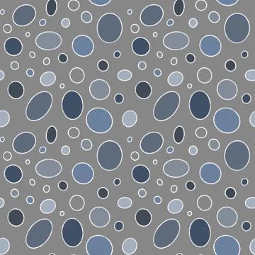 Creative design featuring seamless circular patterns in gray and blue tones.. Stock Illustration