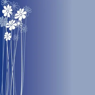 Creative design with flowers on a blue background Stock-Illustration